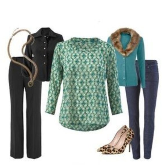 CAbi Jade leaf print top small 3069 - Picture 8 of 8